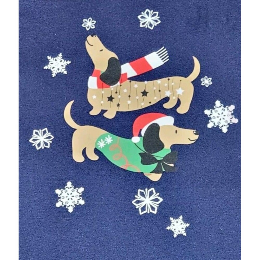 Woman Within 3/4 Sleeve T-Shirt Holiday Christmas Dachshund Graphic Women 18/20W